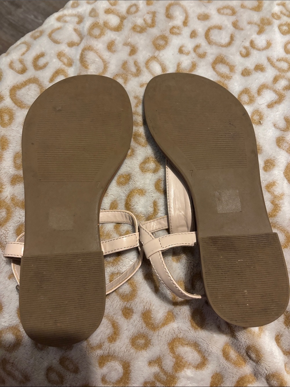 Women’s Beige Strap Sandals - Classic Casual Comfort - Picture 2 of 4